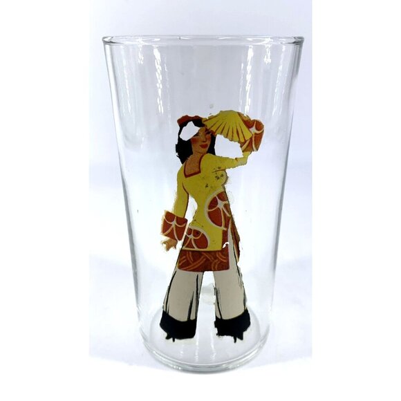 Peekaboo Bar Glass 1940s Girls in Asian Nude FLAW - Picture 1 of 8